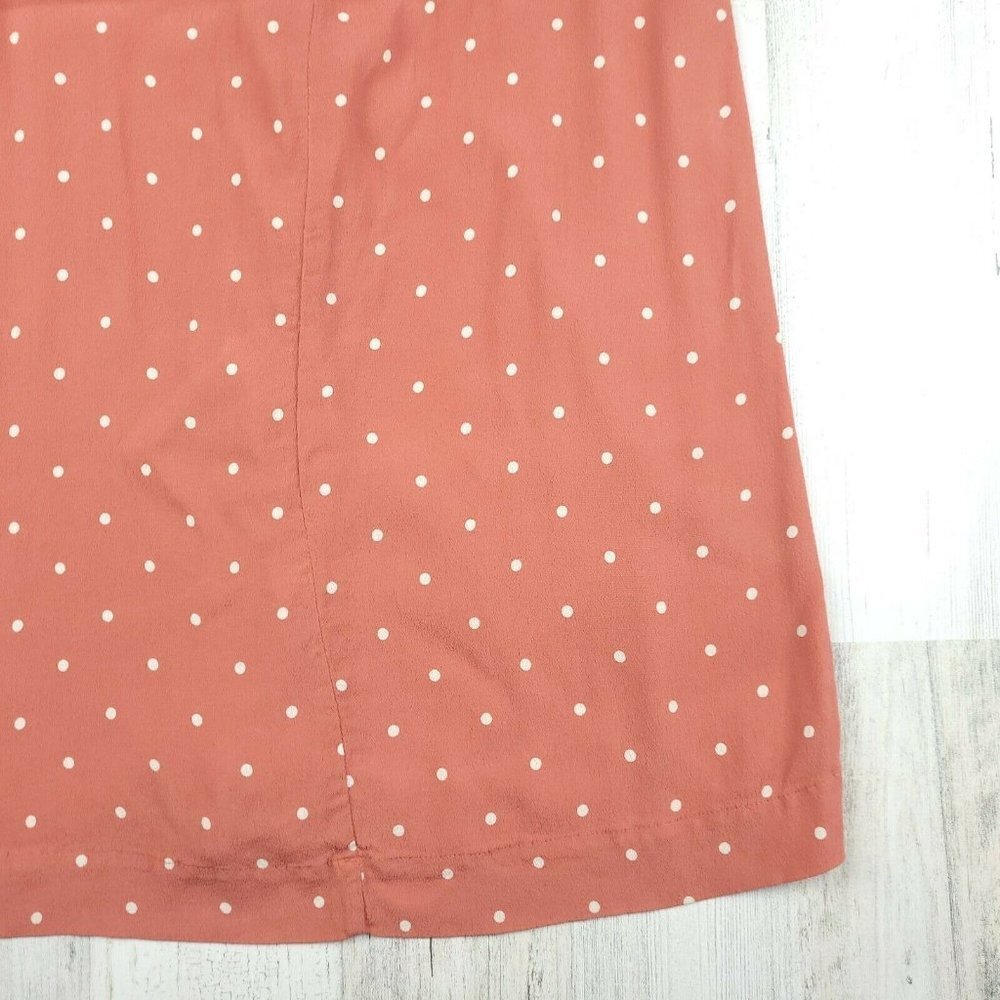 Madewell Heather Polka Dot Button Front Mini Swing Dress Orange Size XXS - Picture 7 of 10